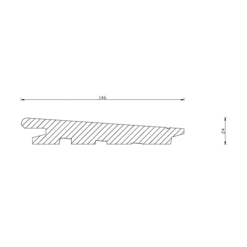 Elewacja modrzew Diagonal 26x146 mm