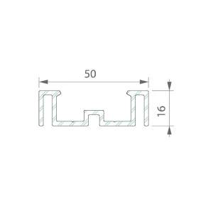 TWINSON legar aluminiowy 16x50x6000 mm