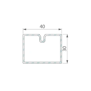 TWINSON legar aluminiowy 40x30x6000 mm