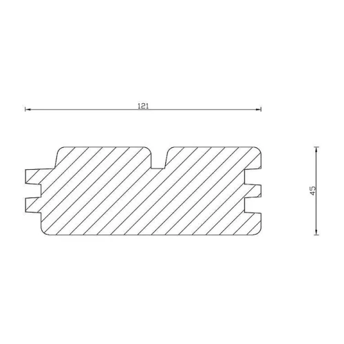 Balik ścienny B 45x121 - wymiary