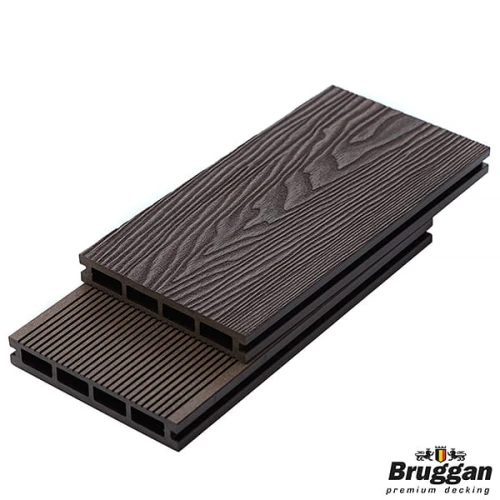 Deska tarasowa, kompozytowa BRUGGAN ELEGANT LIGHT 3D 25x150x3000mm , kolor WINE BROWN