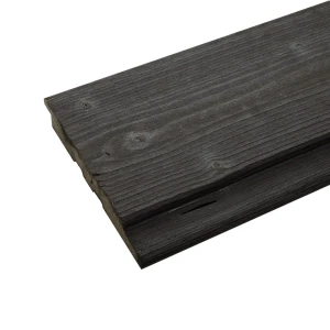 Świerk palony elewacja 20x145x6000 mm SREBRNY