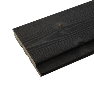 Świerk palony elewacja 20x145x6000 mm CZARNY
